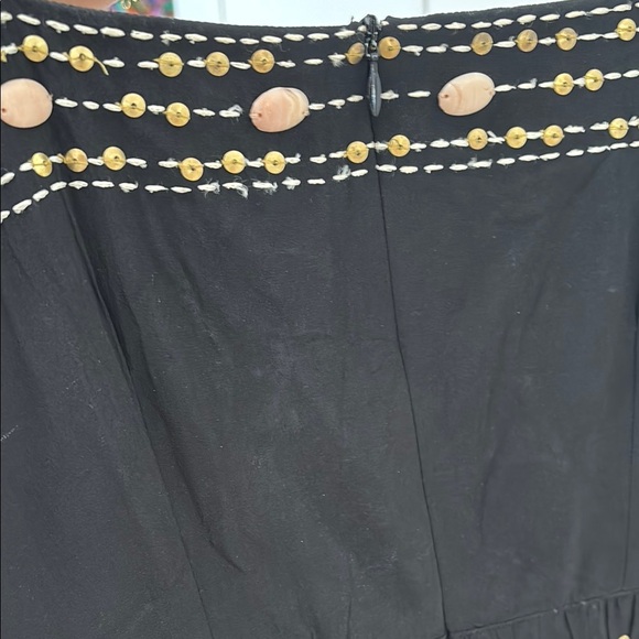 Nanette Lepore Elegant Black and Gold Dress Silk Beaded dress sequins embroidery - Picture 5 of 5